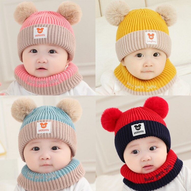 Topi Bayi Kupluk PomPom 23060055 / Topi Kupluk Bayi