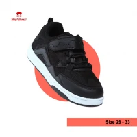 Sepatu Anak Sekolah Hitam / Sepatu Hitam Anak / Sneaker Anak Sekolah / Sepatu Anak Baby Millioner