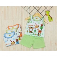 Baju Bayi Setelan Kutung Anak 0-1 tahunan / Baju Bayi Setelan Singlet Anak Bahan Adem SKW / Setelan Anak Laki Laki SNI