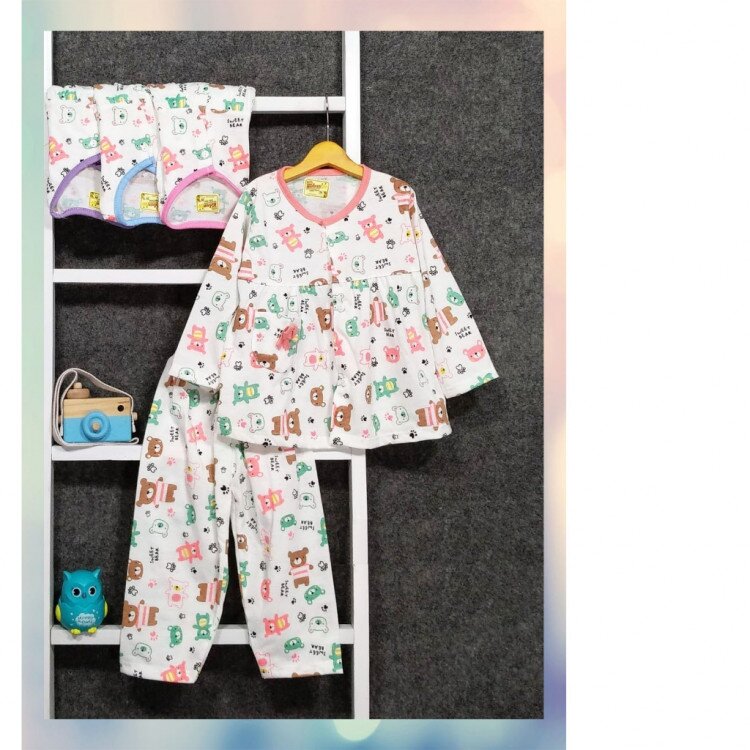 Setelan Baju Tidur / Piyama Anak Perempuan Murah dan Adem 1 tahunan VCPP