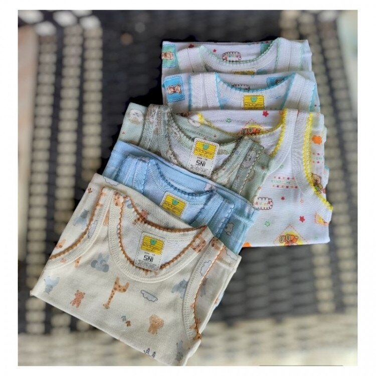 Singlet Anak Ridges Barney Motif 3pcs / Singlet Bayi 3pcs