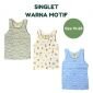 Singlet Anak Ridges Barney Motif 3pcs / Singlet Bayi 3pcs #2