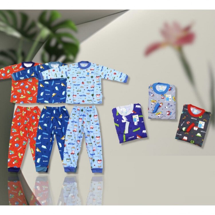PROMO Setelan Baju Anak Panjang 2-6 Tahun / Piyama Anak / Baju Tidur Anak Bahan Adem SNI