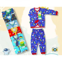 PROMO Setelan Baju Bayi Panjang 0-2 Tahun / Baju Baby Kancing Depan Bahan Adem SNI