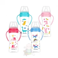 Botol Susu Bayi Pegangan Wide Neck Nipple MomEasy / Dot Bayi 240ml 330ml BPA Free