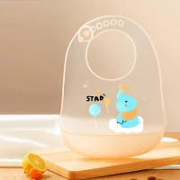 Slaber Bayi Kantong Silicone / Tatakan Iler Bayi Silikon / Celemek Bayi / Slaber Silikon Bayi