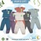 Setelan Baju Bayi Pendek Celana Panjang Polos / Baju Anak Kancing Pundak / Baju Tidur Anak / Piyama Anak Unisex