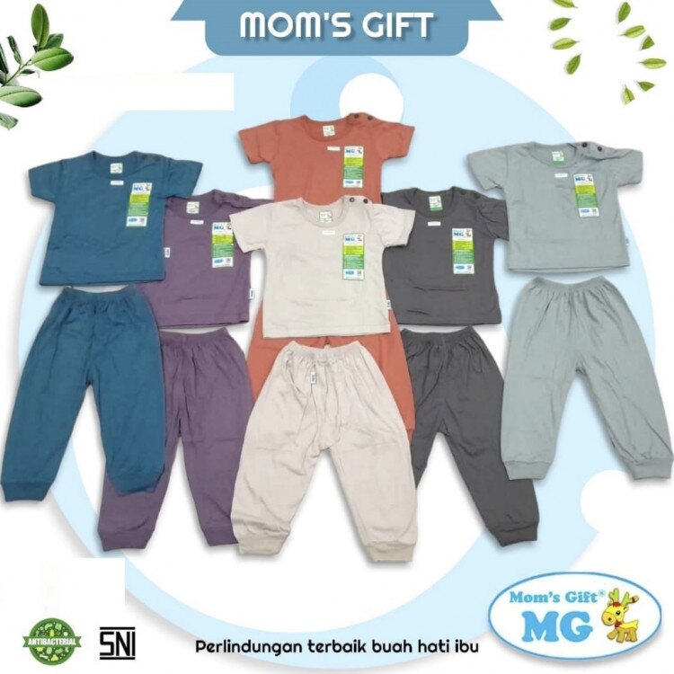 Setelan Baju Bayi Pendek Celana Panjang Polos / Baju Anak Kancing Pundak / Baju Tidur Anak / Piyama Anak Unisex