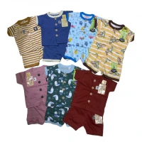 Setelan Baju Bayi Pendek Panjang Kancing Depan RIDGES SNI / Piyama Anak Adem / Baju Santai Anak / Baju Tidur Anak
