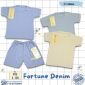 Paket Baju Bayi Setelan Singlet Kutung Kaos Anak Ridges 3pcs Fortune Denim / Setelan Bayi Kutung / Setelan Bayi Laki-laki dan Perempuan / Baju Bayi adem / Baju Santai Anak #1