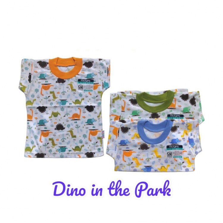 PROMO Baju Atasan Kaos Anak Ridges Motif Random 3pcs SNI (0-2 tahun)