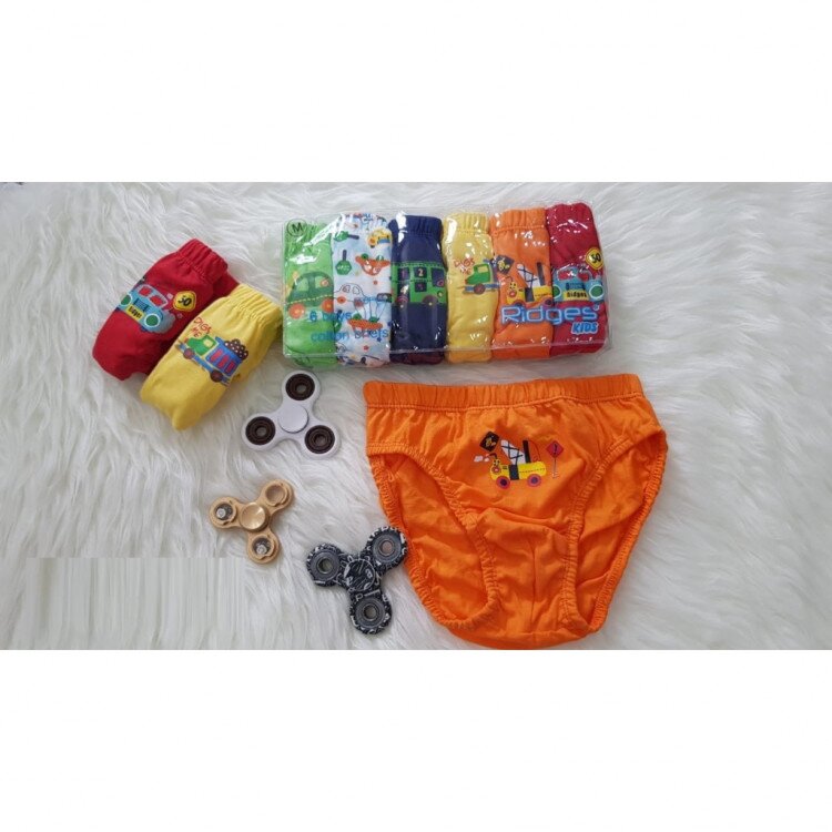 Celana Dalam Anak Laki-Laki Ridges Isi 6pcs (Bahan Adem) Transportation