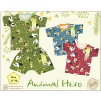 Paket Baju Setelan Baju Bayi Pendek Kancing Pundak 3pcs / Baju Santai Anak / Setelan Oblong Anak Ridges
