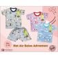 Paket Baju Setelan Baju Bayi Pendek Kancing Pundak 3pcs / Baju Santai Anak / Setelan Oblong Anak Ridges #3