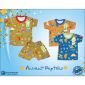 Paket Baju Setelan Baju Bayi Pendek Kancing Pundak 3pcs / Baju Santai Anak / Setelan Oblong Anak Ridges #5