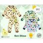 Paket Baju Setelan Oblong Panjang Anak Kancing Pundak 3pcs / Baju Tidur Anak / Piyama Anak Ridges #6
