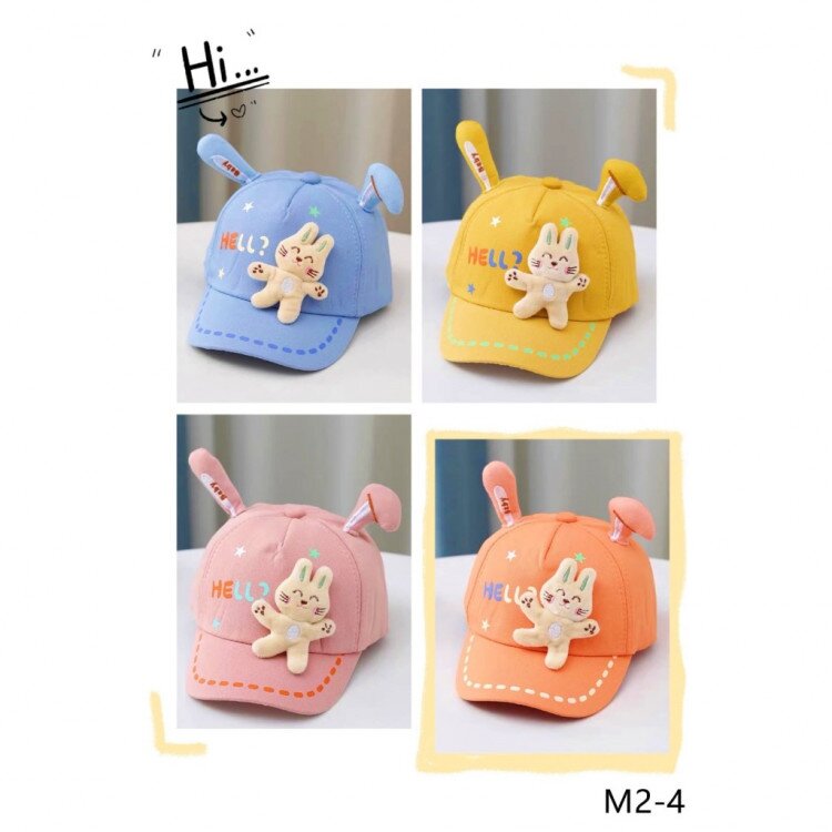 Topi Pets Anak Balita Bordir Hello Rabbit