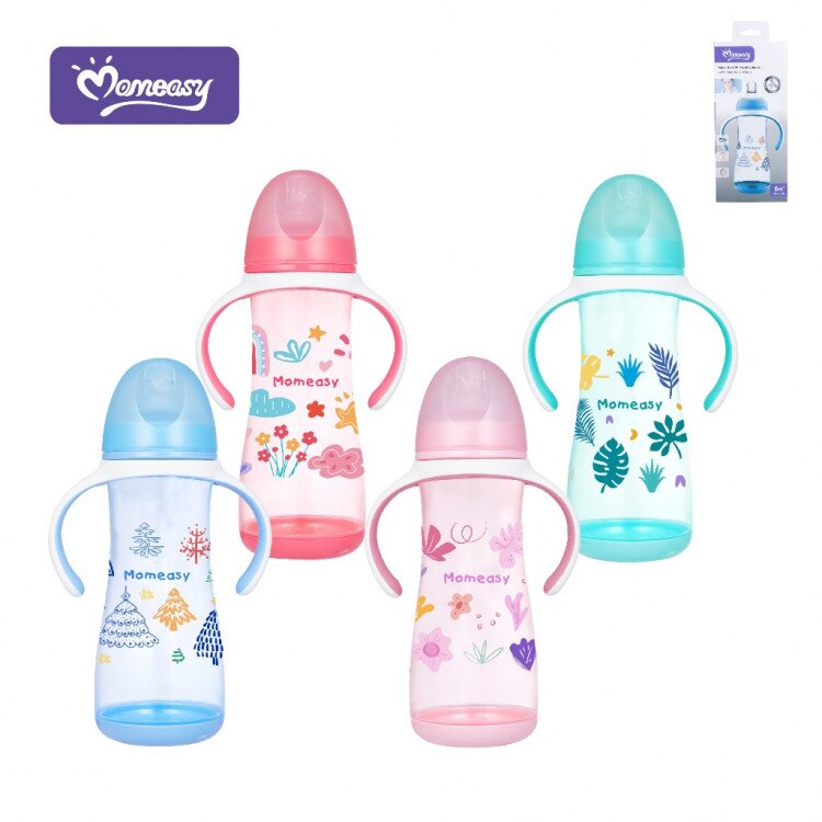 Botol Susu Bayi Wide Neck Gepeng Plus Natural MomEasy / Dot Bayi Gepeng Wide Neck Plus Natural BPA Free