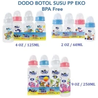 Paket Hemat 3pcs Botol Susu Dodo 250ml / 125ml / 60ml / Dot Bayi Reguler Nipple / Dot Bulat BPA Free