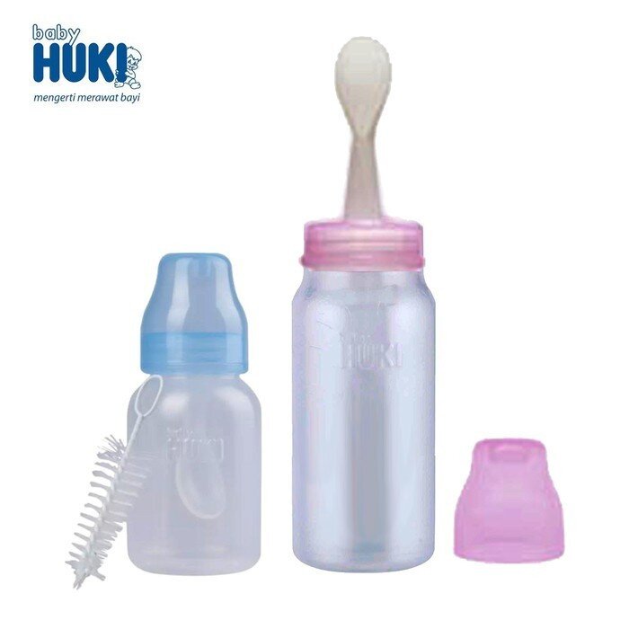 Huki Botol Sendok Makan Bayi / Alat MPASi anak / Weaning Bottle with Spoon