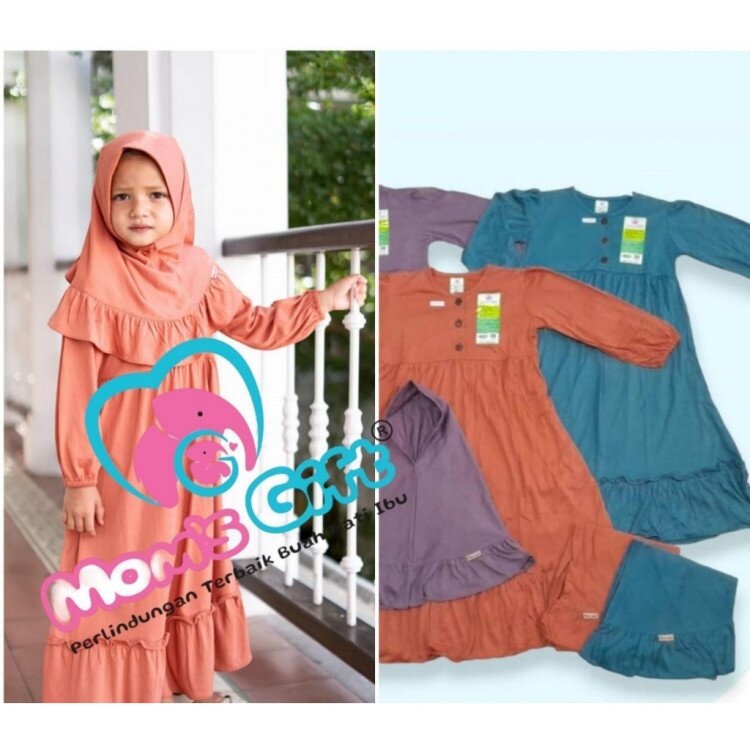 Baju Gamis Anak Perempuan 4-10 tahun / Baju Muslim Anak Perempuan / Dress Gamis Anak Muslim
