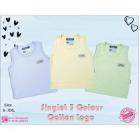 Promo Paket Baju Atasan Singlet Anak Ridges Polos 3pcs SNI