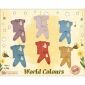 Setelan Baju Bayi Pendek Panjang Kancing Depan RIDGES Polos World Colour Newborn - 1 tahunan SNI / Piyama Anak Adem Anak 0-1 tahunan/ Baju Santai