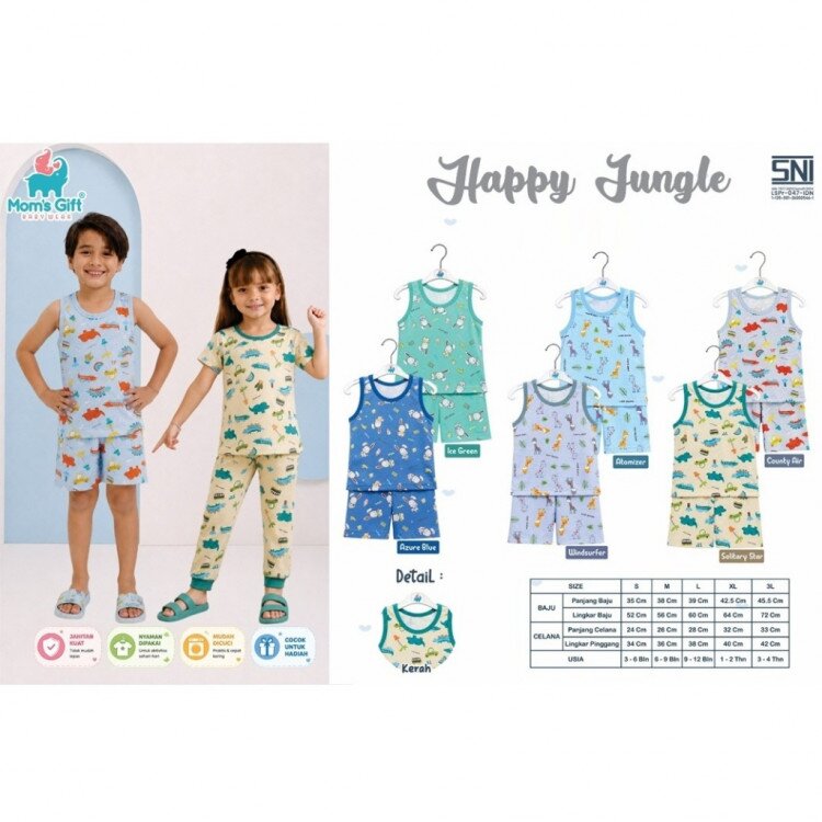 Paket Baju Bayi Setelan Singlet Kutung Kaos Anak Moms Gift 3pcs / Setelan Bayi Kutung / Setelan Bayi Laki-laki dan Perempuan / Baju Bayi adem