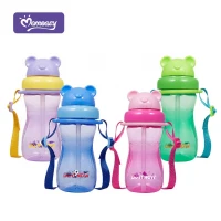 Botol Minum Anak Sedotan Bear 400ml MomEasy / Botol Minum Anak Sekolah / Botol Minum Sedotan Tali Panjang / Botol Minum Training Cup Anak