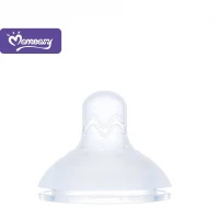 Dot Bayi Wide Neck Gepeng Plus Natural Nipple / Silicone Nipple Wide Neck Plus Natural Gepeng 2pcs MomEasy