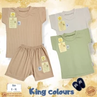 Baju Bayi Setelan Kaos Anak Ridges King Colours / Setelan Bayi Oblong / Setelan Bayi Laki-laki dan Perempuan / Baju Bayi adem / Baju Santai