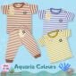 PROMO Paket Baju 3pcs Setelan Piyama Anak Bayi Salur Ridges Natural Aquaria Colours Royal Marine ber-SNI / Baju Anak Kancing Pundak Halus dan Adem/ Baju