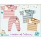 PROMO Paket Baju 3pcs Setelan Piyama Anak Bayi Salur Ridges Natural Aquaria Colours Royal Marine ber-SNI / Baju Anak Kancing Pundak Halus dan Adem/ Baju Tidur Anak Nyaman Dipakai / Piyama Anak Unisex Motif ber SNI #1