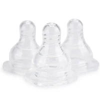 PROMO Paket Hemat 3pcs Dot Peristaltic Silicone Nipple Ulir / Dot Bayi Peristaltic Nipple Standard Neck / Slim Neck Silicone Nipple