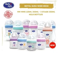 Botol Susu Bayi Baby Safe Wide Neck 150ml - 250ml / Dot Bayi Wide Neck Silicone Nipple BPA Free