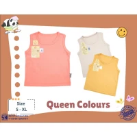 PROMO Paket 3pcs Baju Atasan Singlet Anak Laki-Laki atau Anak Perempuan Ridges 3pcs Queen Colours / Baju Atasan Singlet Anak Ridges 3pcs Anak Cewek atau