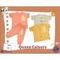Setelan Baju Bayi Pendek Panjang Kancing Depan RIDGES Polos Queen Colours Newborn - 1 tahunan SNI / Piyama Anak Adem Anak 0-1 tahunan/ Baju Santai