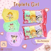 Celana Dalam Anak Perempuan Cewek Ridges Fancy Triplets Girl 3pcs / CD anak Cewek