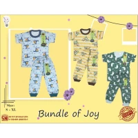 Setelan Baju Bayi Ridges Bundle Of Joy / Baju Anak Kancing Pundak Halus dan Adem / Baju Tidur Anak Nyaman Dipakai / Piyama Anak Unisex