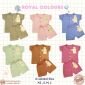 Setelan Baju Bayi Pendek Panjang Kancing Depan RIDGES Royal Colours Newborn - 1 tahunan SNI / Piyama Anak Adem Anak 0-1 tahunan/ Baju Santai Anak / Baju Tidur Anak #1