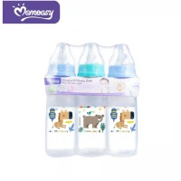 Paket Hemat 3 Botol Susu Bayi Standard Neck Nipple 120ml / 240ml MomEasy / Dot Bayi BPA Free
