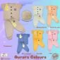 Setelan Baju Bayi Pendek Panjang Kancing Depan RIDGES Polos Aurora Colours Newborn - 1 tahunan SNI / Piyama Anak Adem Anak 0-1 tahunan/ Baju Santai Anak / Baju Tidur Anak #1