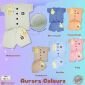 Setelan Baju Bayi Pendek Panjang Kancing Depan RIDGES Polos Aurora Colours Newborn - 1 tahunan SNI / Piyama Anak Adem Anak 0-1 tahunan/ Baju Santai Anak / Baju Tidur Anak #2