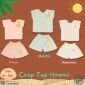 PROMO Paket Baju Bayi Setelan Anak Perempuan Ridges Crop Top Hawaii Salsa Lollipop Carol / Setelan Bayi Cewek / Setelan Anak Perempuan / Baju Bayi adem / Baju Santai Anak #2