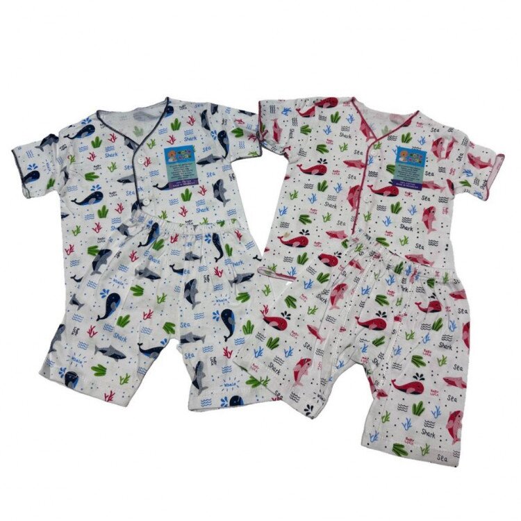 PROMO Paket Baju Bayi 3pcs Setelan Pendek Setelan Panjang Newborn Print Murah dan Adem / Baju Baby Pendek Newborn / Setelan Pendek Bayi Baru Lahir