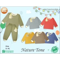 Ridges Setelan Baju Oblong Panjang Anak Polos Kancing Depan Bobok BIG SIZE 1-6 tahunan / Baju Tidur Anak Bobok Kancing Depan Big Size / Piyama