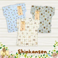 PROMO Baju Atasan Kaos Anak Ridges Motif Bear Shinkansen Akihabara 3pcs SNI (0-2 tahunan)