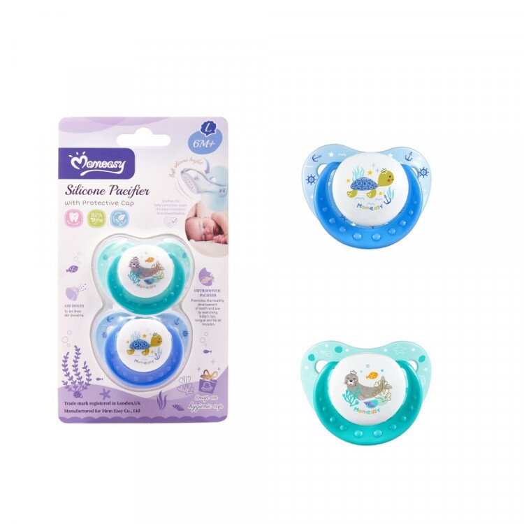 Empeng Bayi Gepeng 2pcs MomEasy / Silicone Pacifier (Empeng Gepeng)