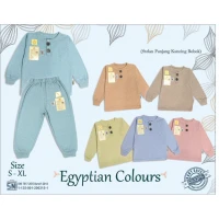 Ridges Setelan Baju Oblong Panjang Anak Polos Kancing Depan Bobok BIG SIZE 1-6 tahunan Egyptian Colours / Baju Tidur Anak Bobok Kancing Depan Big Size