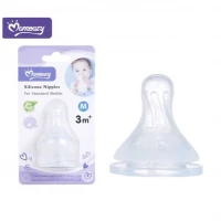 Momeasy Dot Slim Neck Silicone Nipple Soft Isi 2pcs / Soft Nipple Dot Botol Bayi Slim Neck / Dot Bayi Soft Nipple Standard Neck /